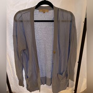 LOFT Men's Light Gray Cardigan Sweater